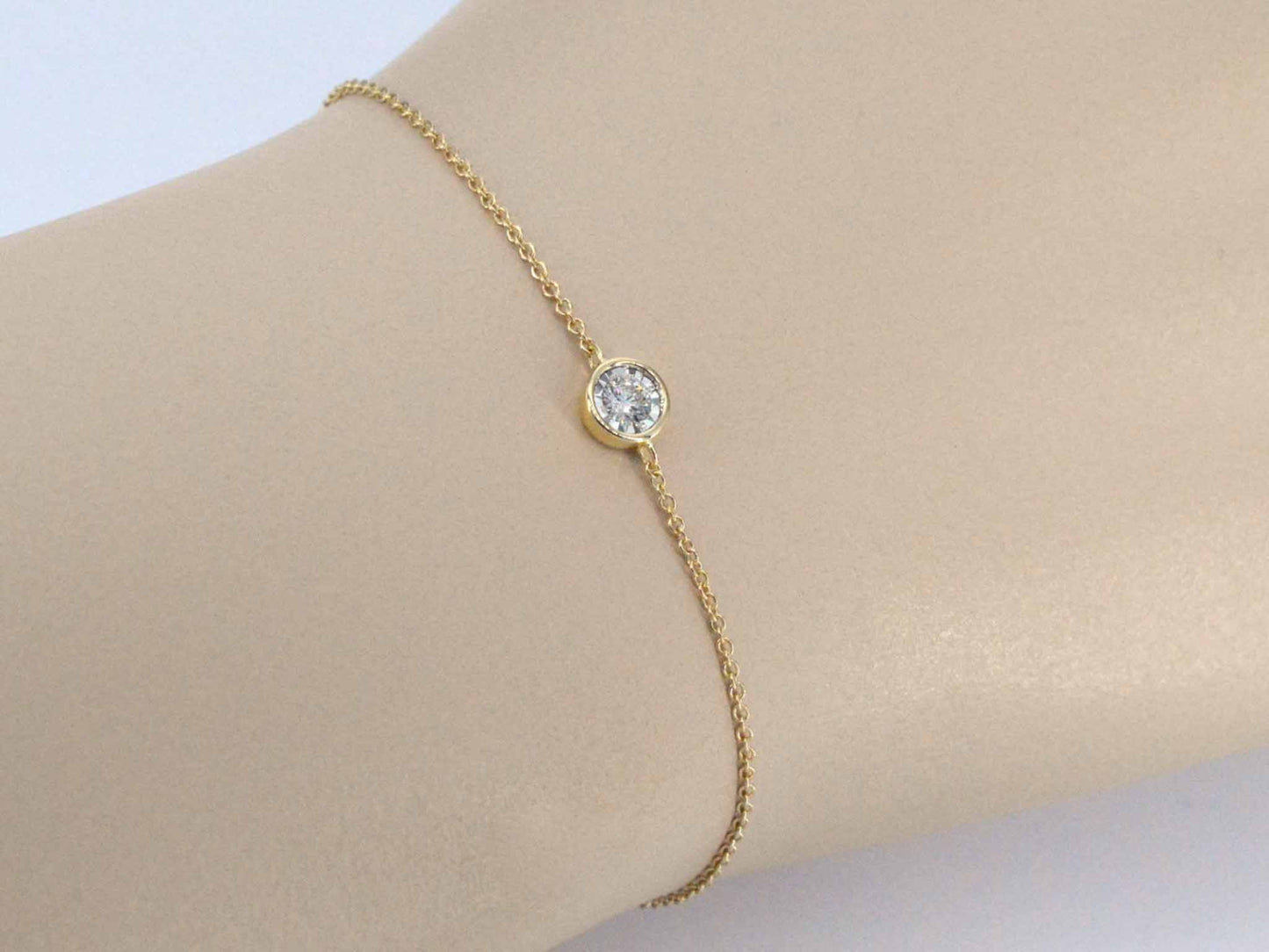 Gouden armband met diamant 0.10 carat