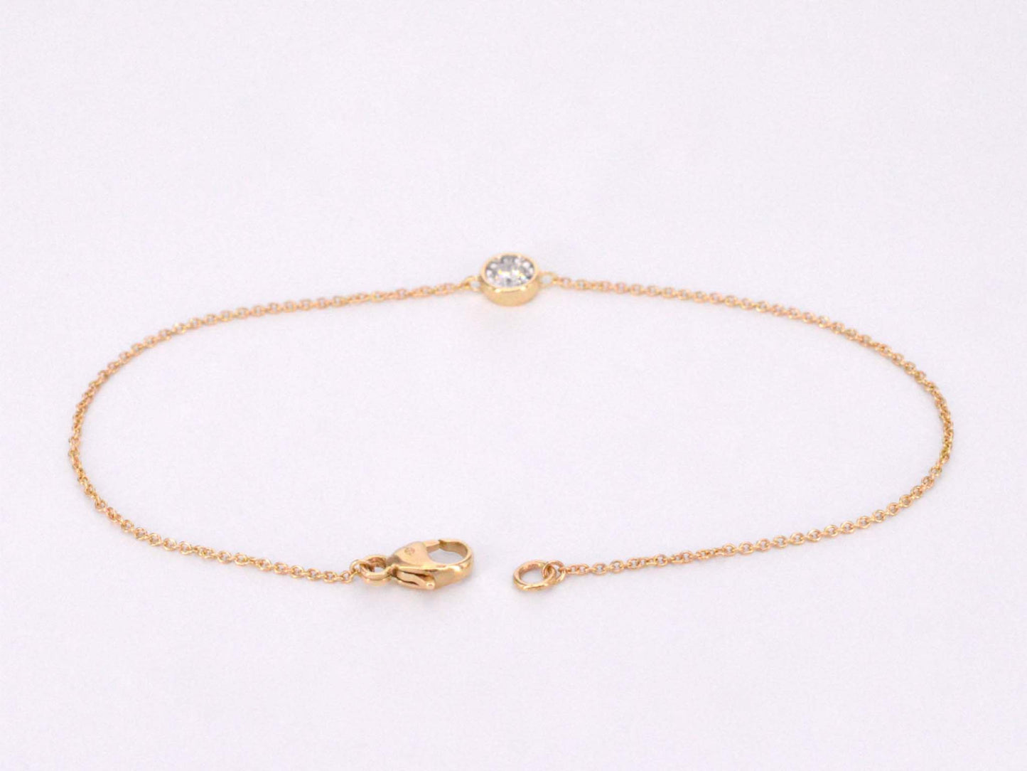 Gouden armband met diamant 0.10 carat