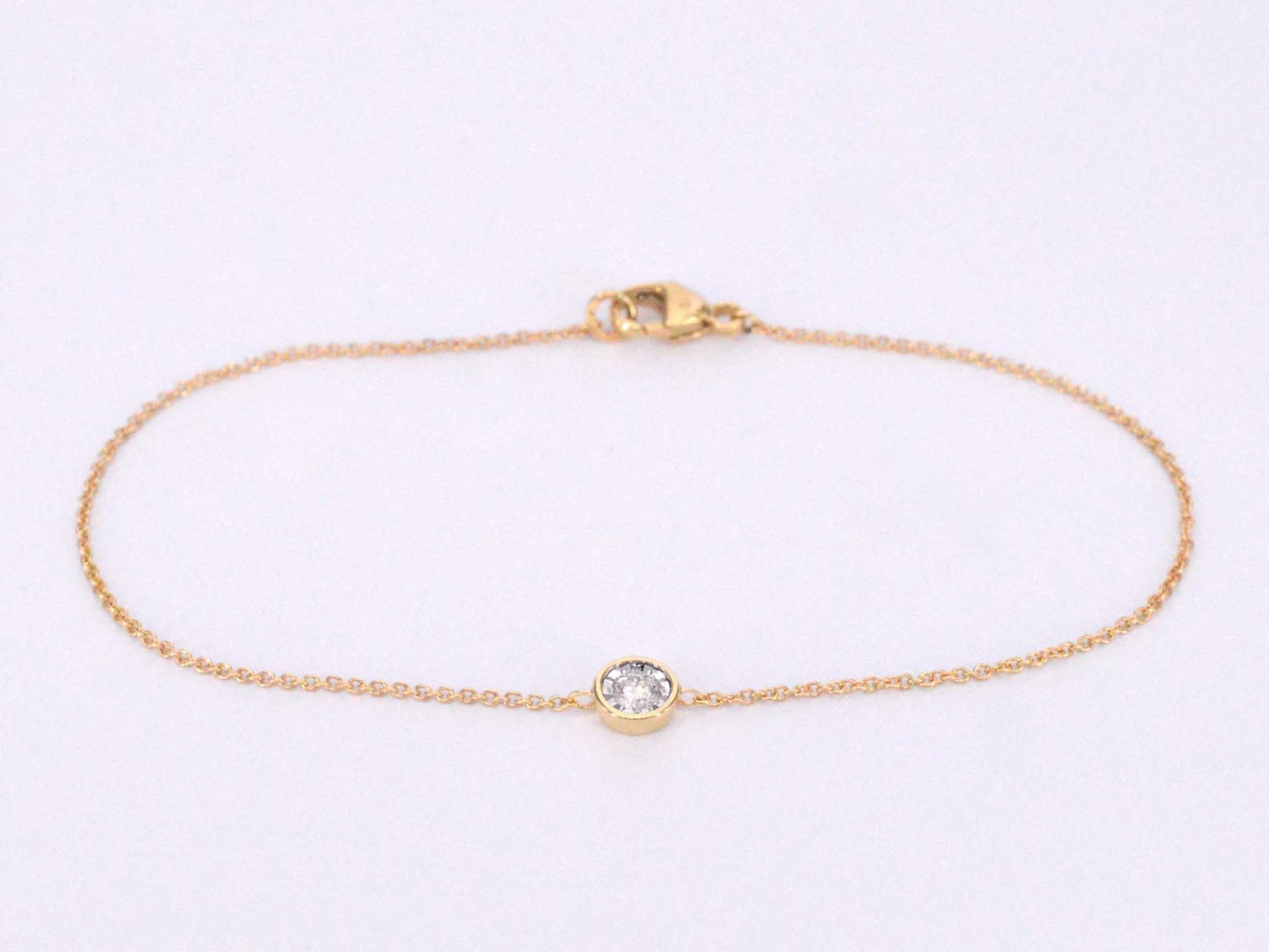 Gouden armband met diamant 0.10 carat