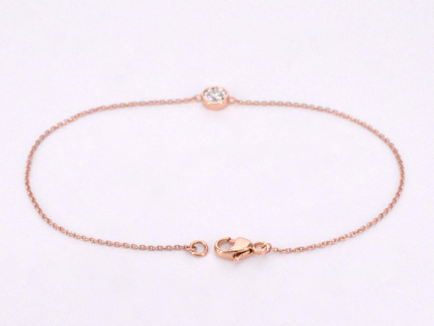 Rosegouden armband met diamant 0.10 carat