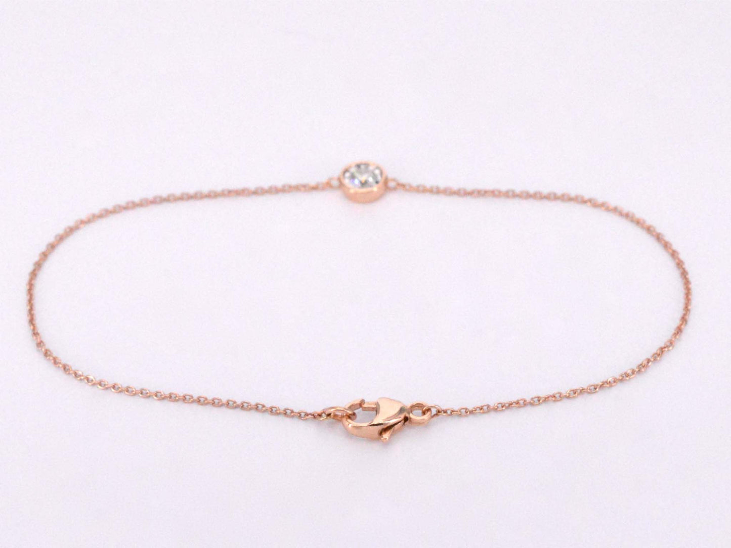 Rosegouden armband met diamant 0.10 carat