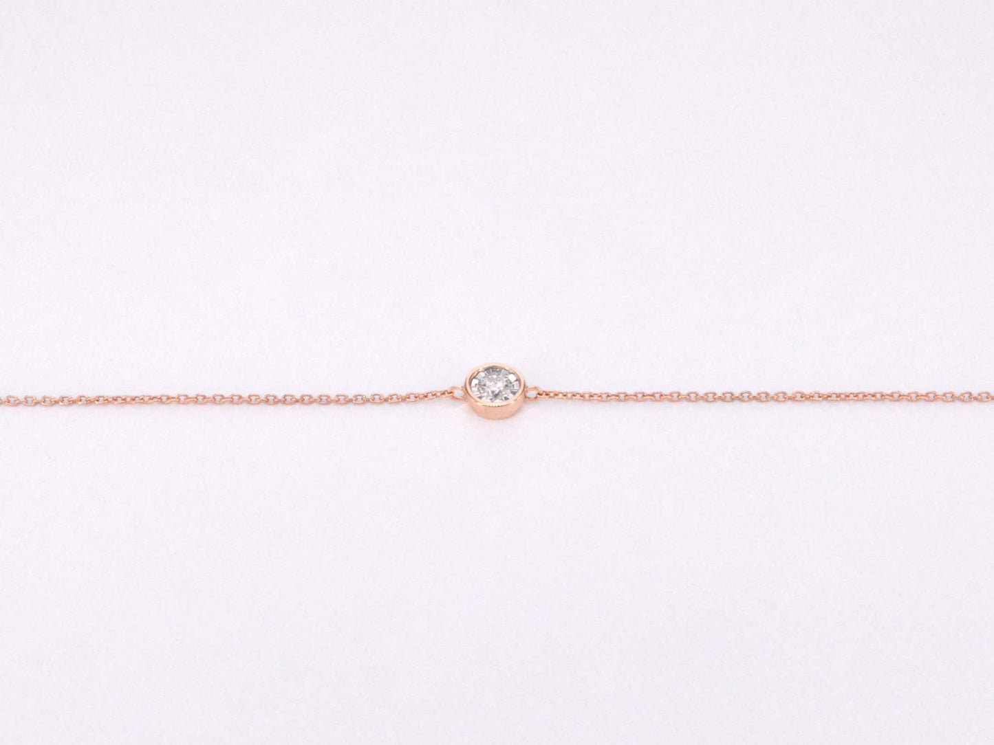 Rosegouden armband met diamant 0.10 carat
