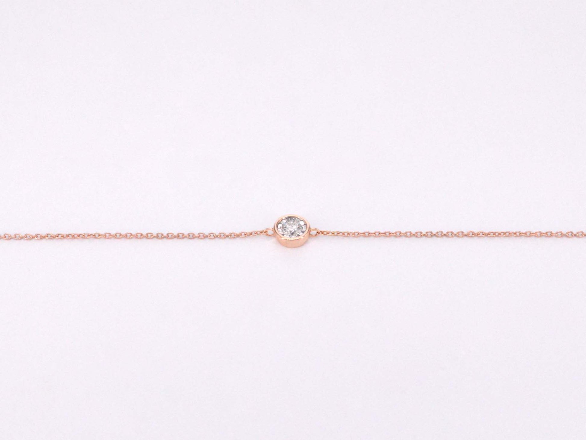 Rosegouden armband met diamant 0.10 carat