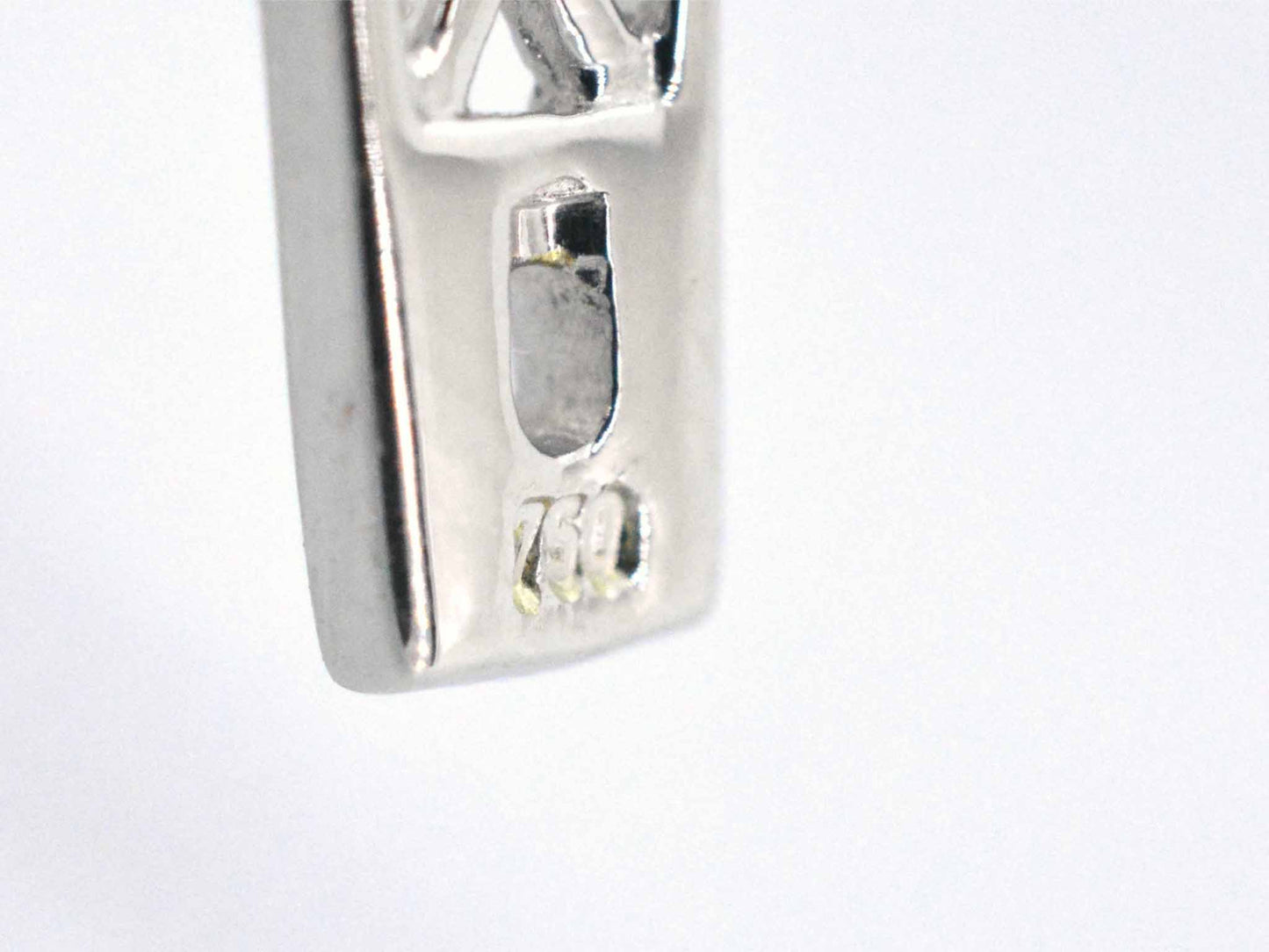Witgouden design oorbellen met briljanten diamanten