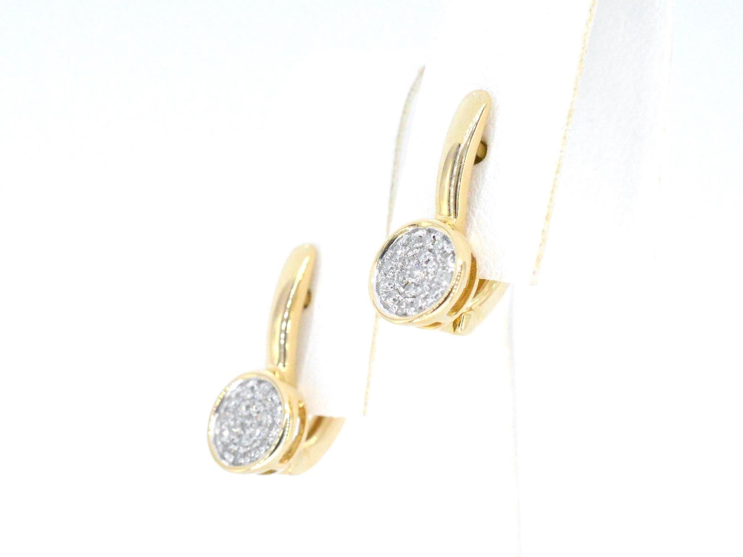 Gouden oorbellen met diamant 2281-2