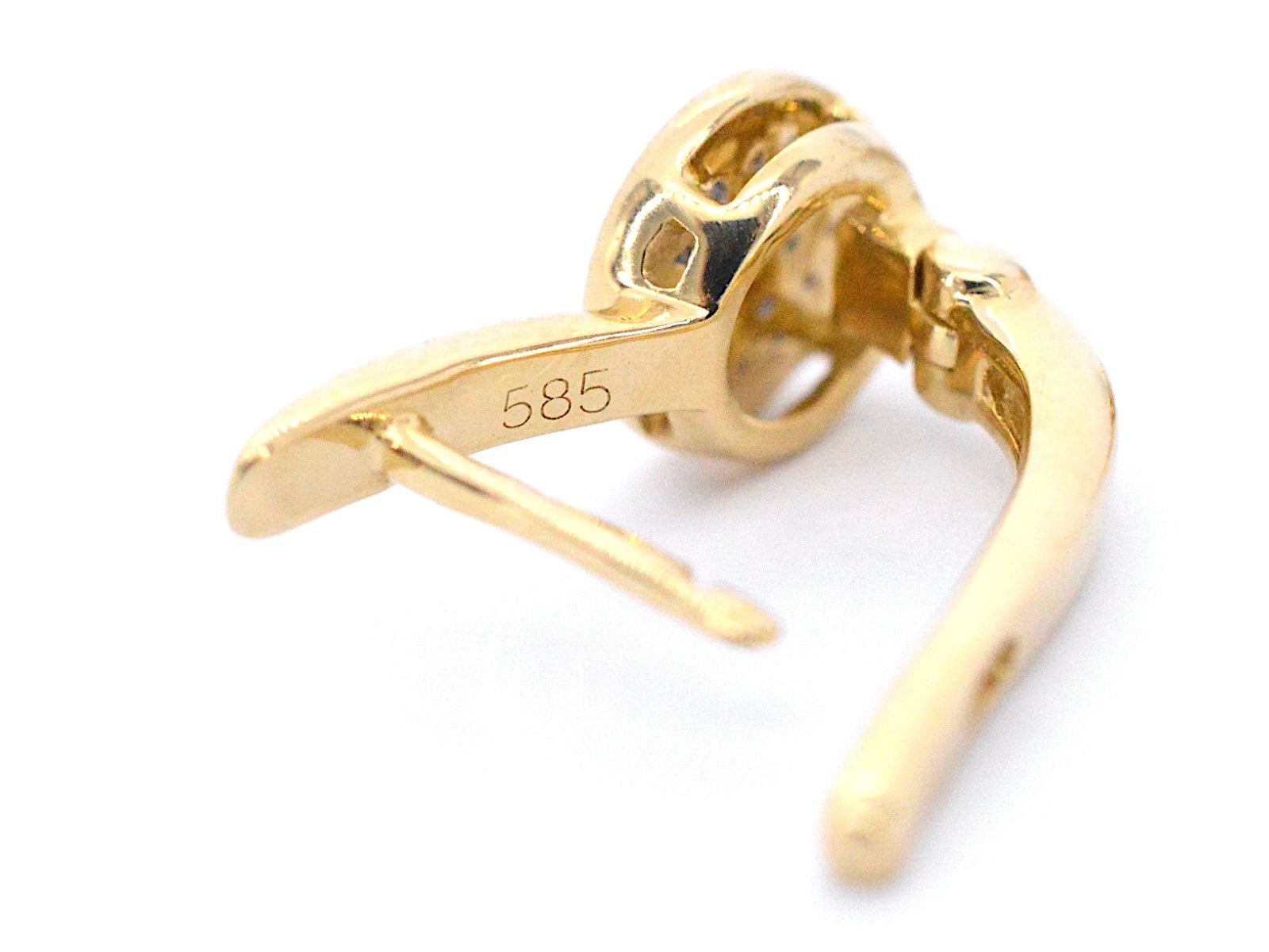 Gouden oorbellen met diamant 2281-6