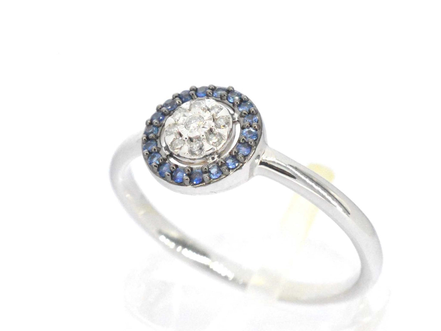 Witgouden ring met diamanten en saffieren 2314-1