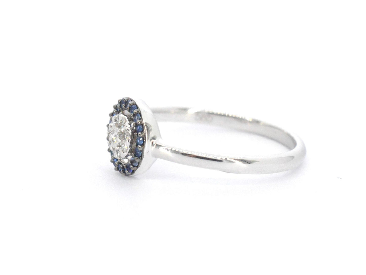 Witgouden ring met diamanten en saffieren 2314-3