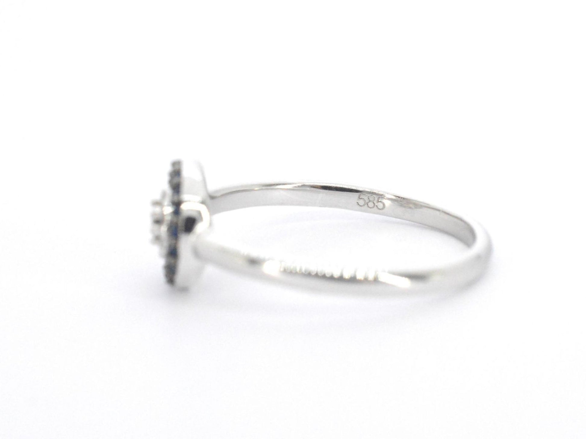 Witgouden ring met diamanten en saffieren 2314-7