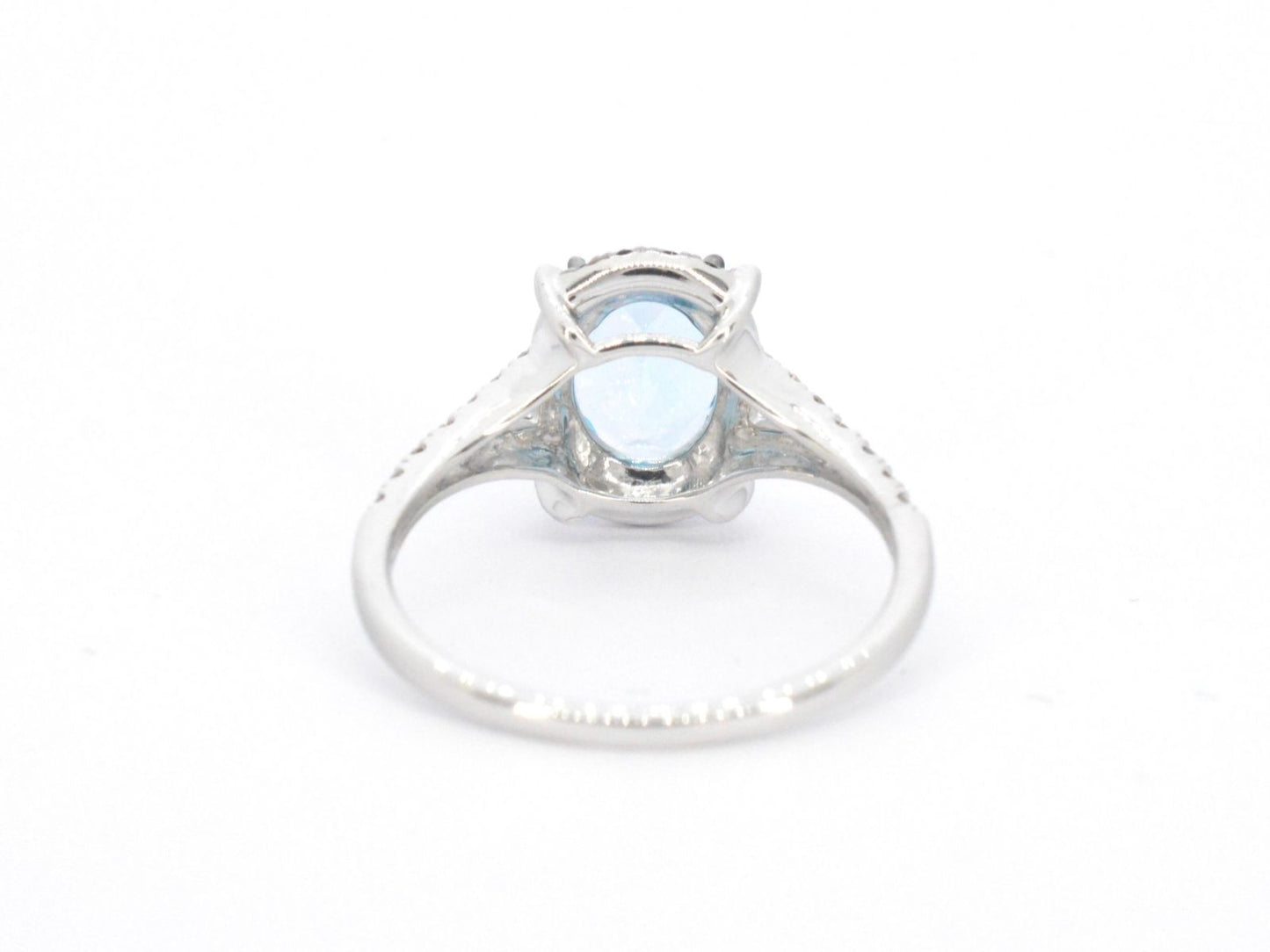 Witgouden ring met diamanten en mooie edelstenen