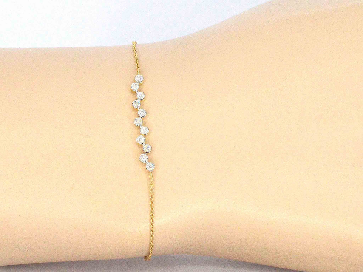 Geelgouden armband met diamanten
