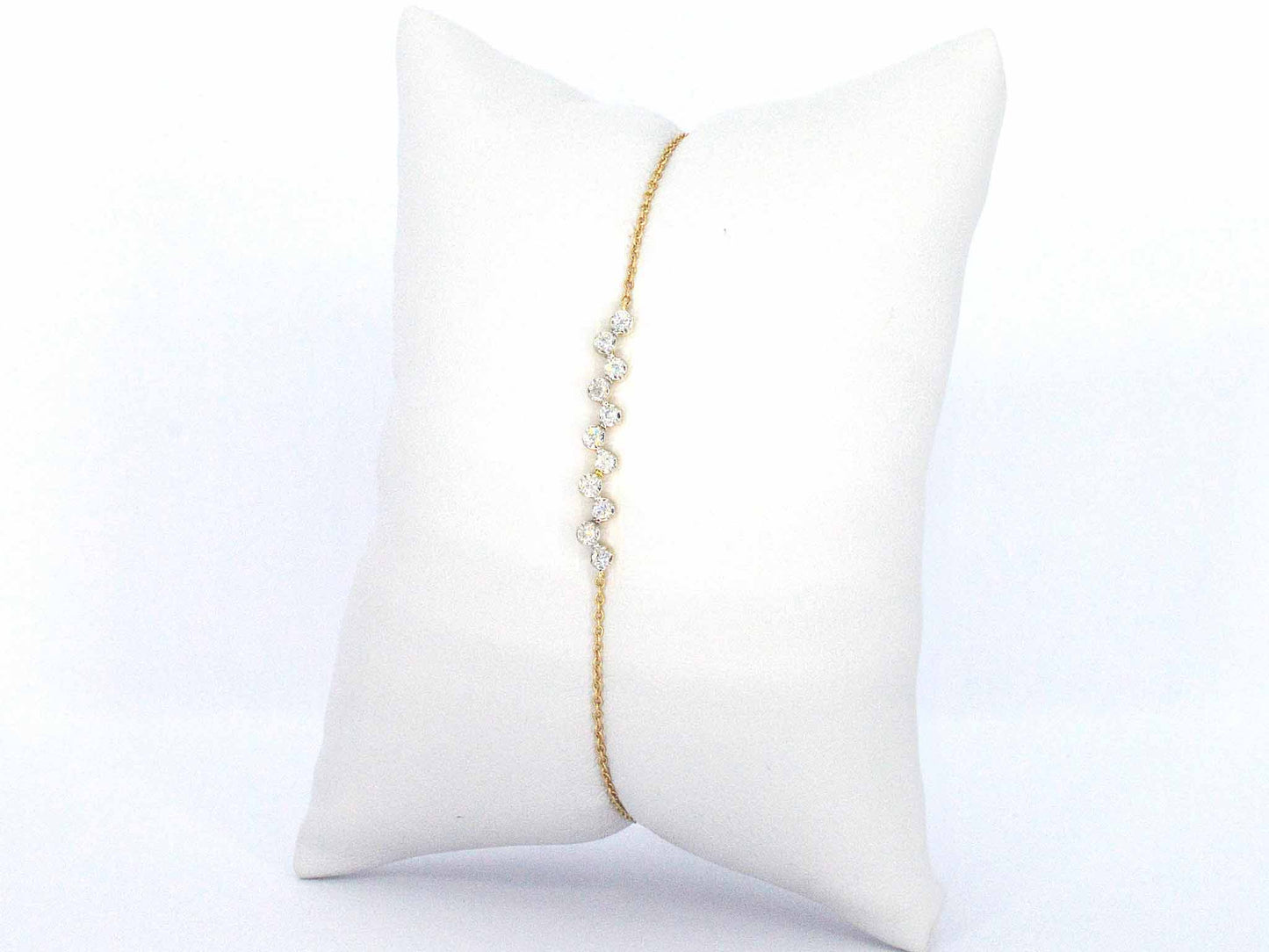 Geelgouden armband met diamanten
