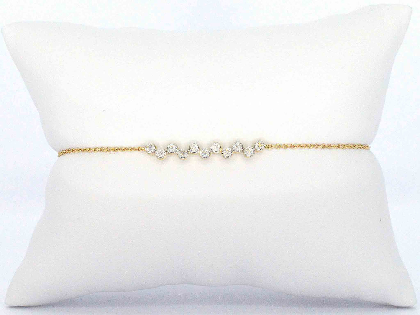 Geelgouden armband met diamanten
