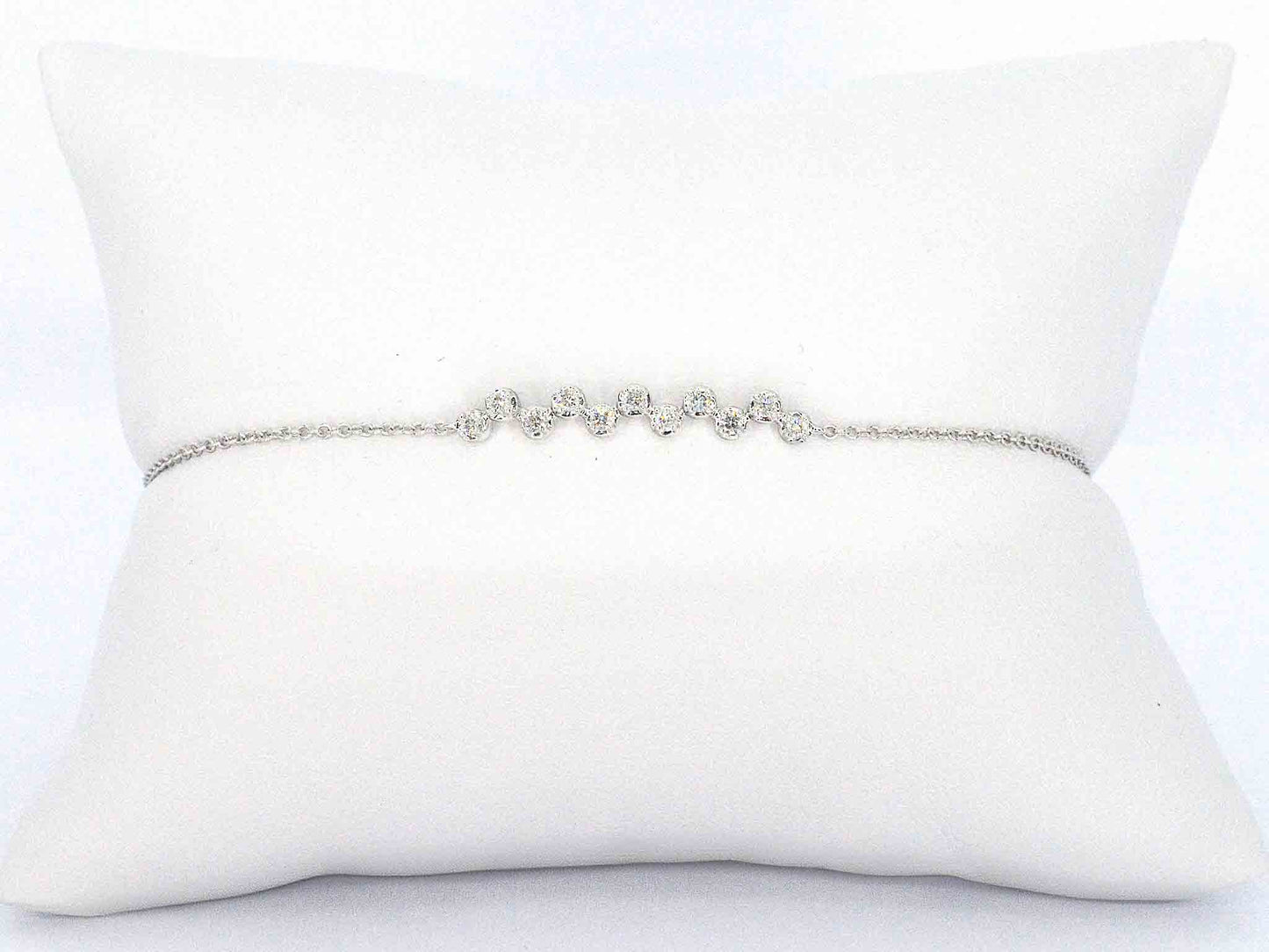 Witgouden armband met diamanten