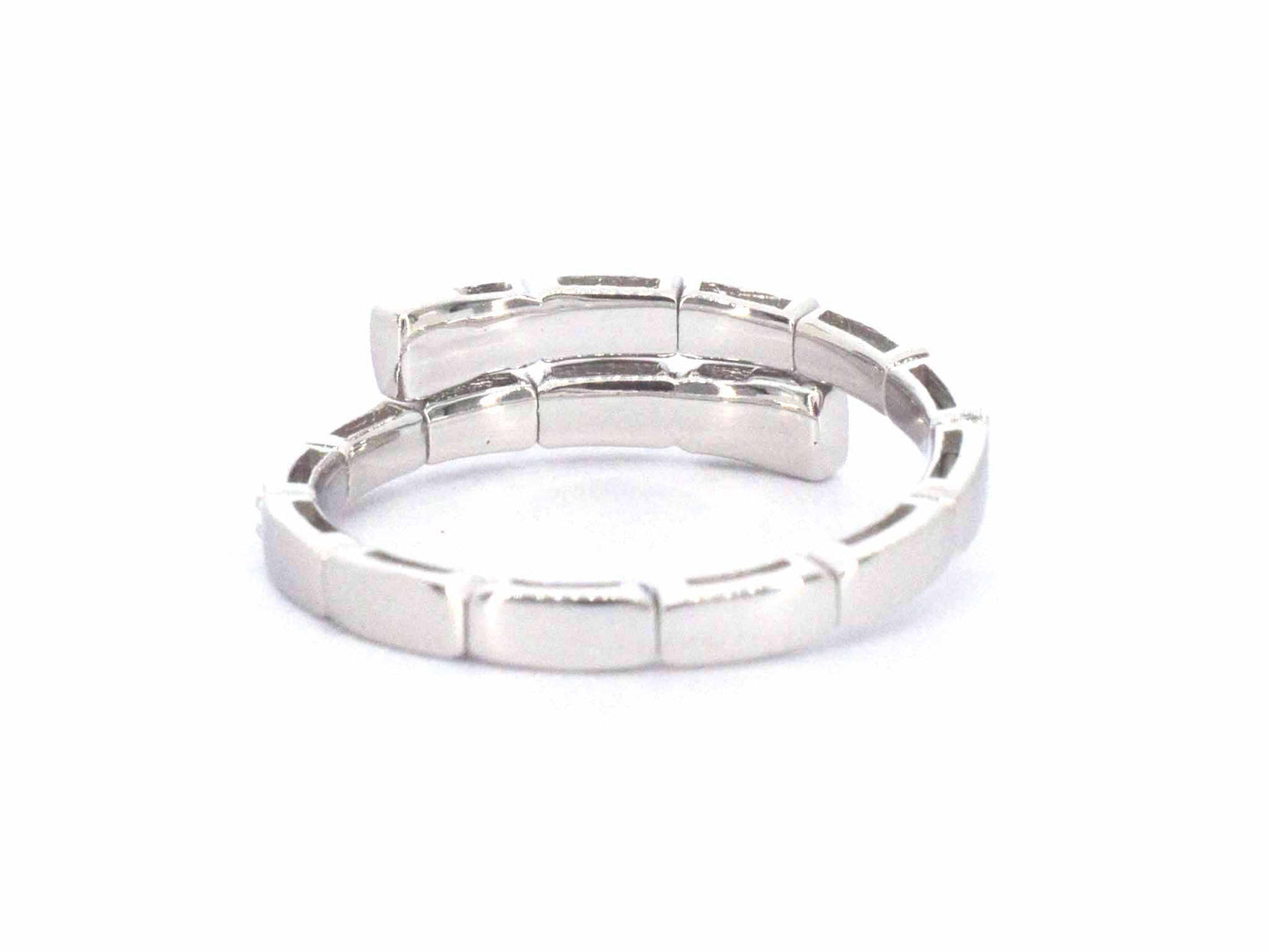 Witgouden design serpent model ring met natuurlijke diamanten