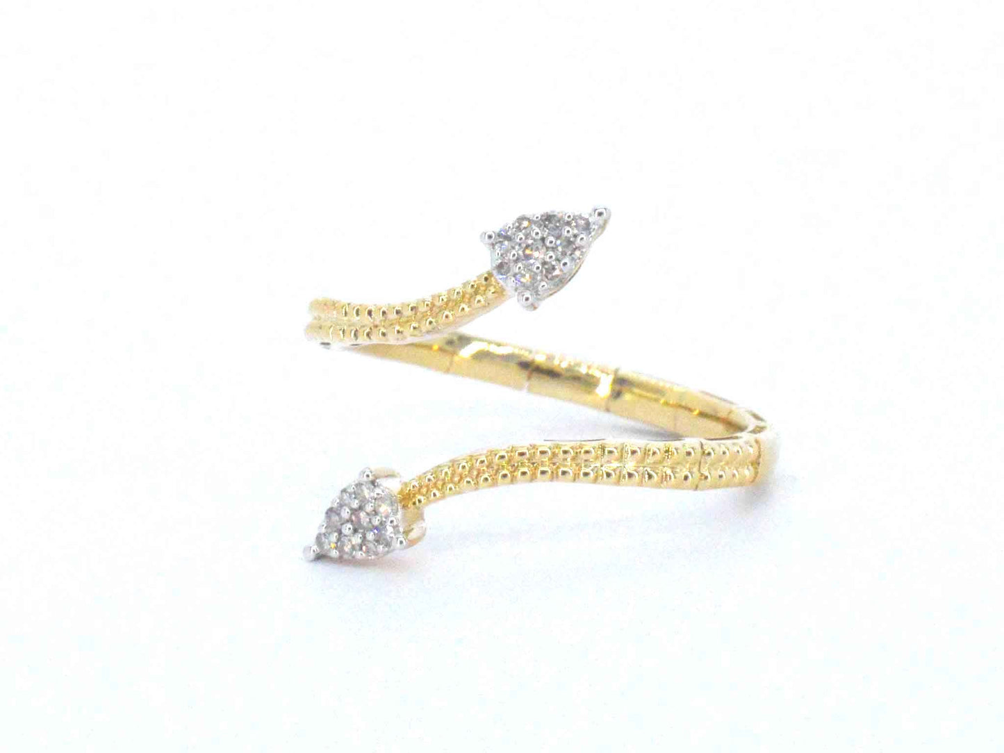 Gouden design ring met natuurlijke diamanten