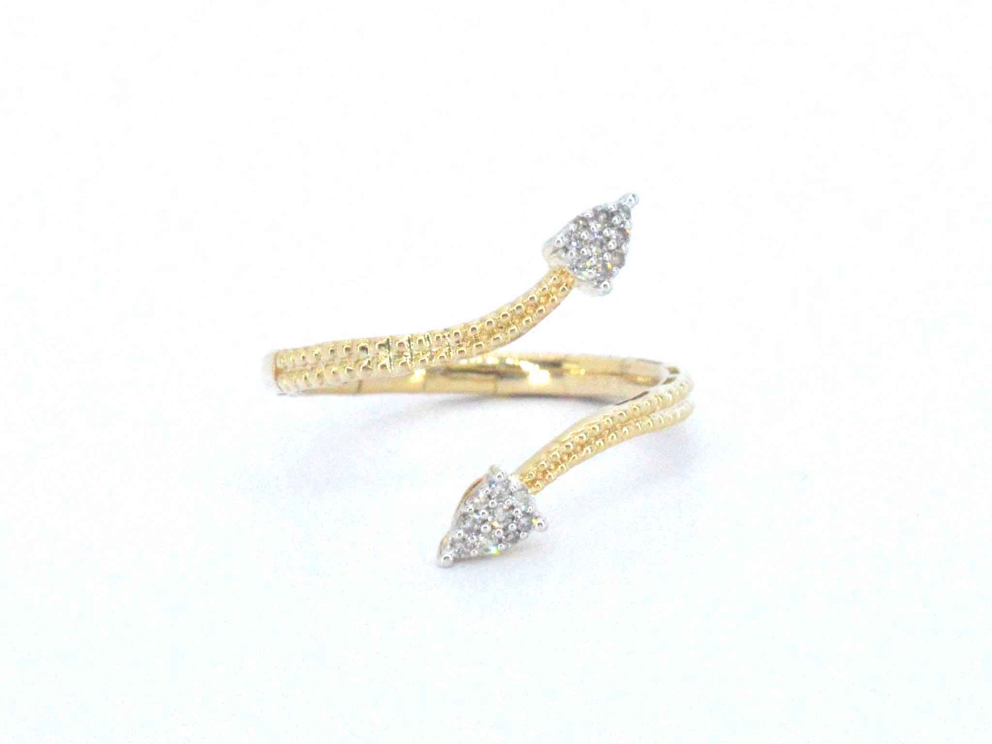 Gouden design ring met natuurlijke diamanten