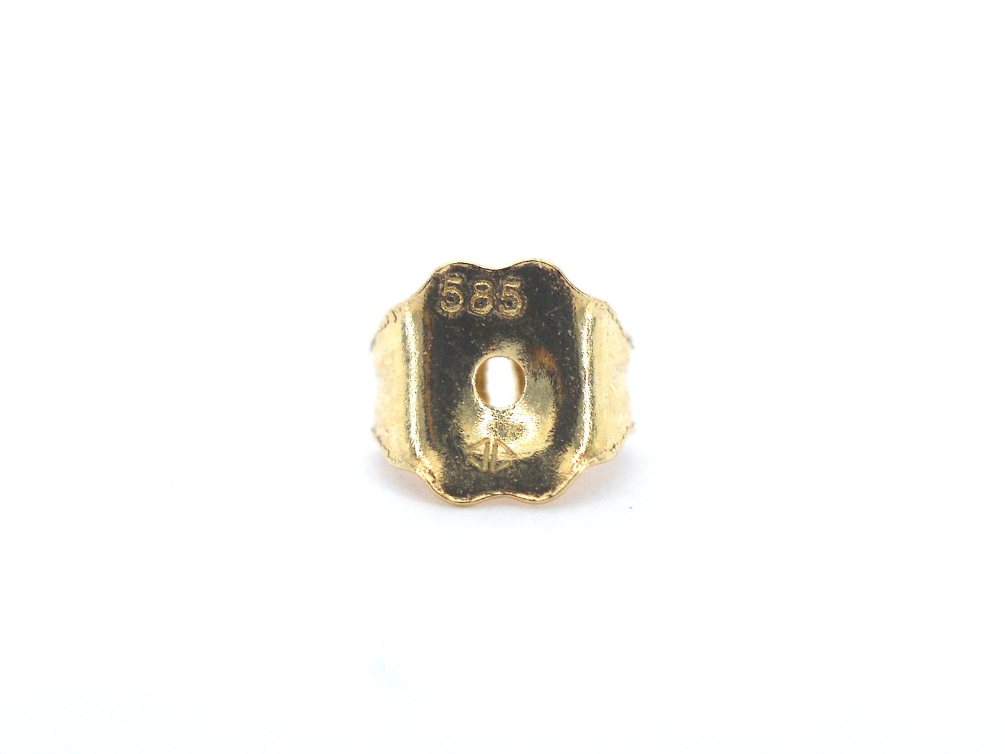 Gouden oorbellen met natuurlijke diamanten en robijn