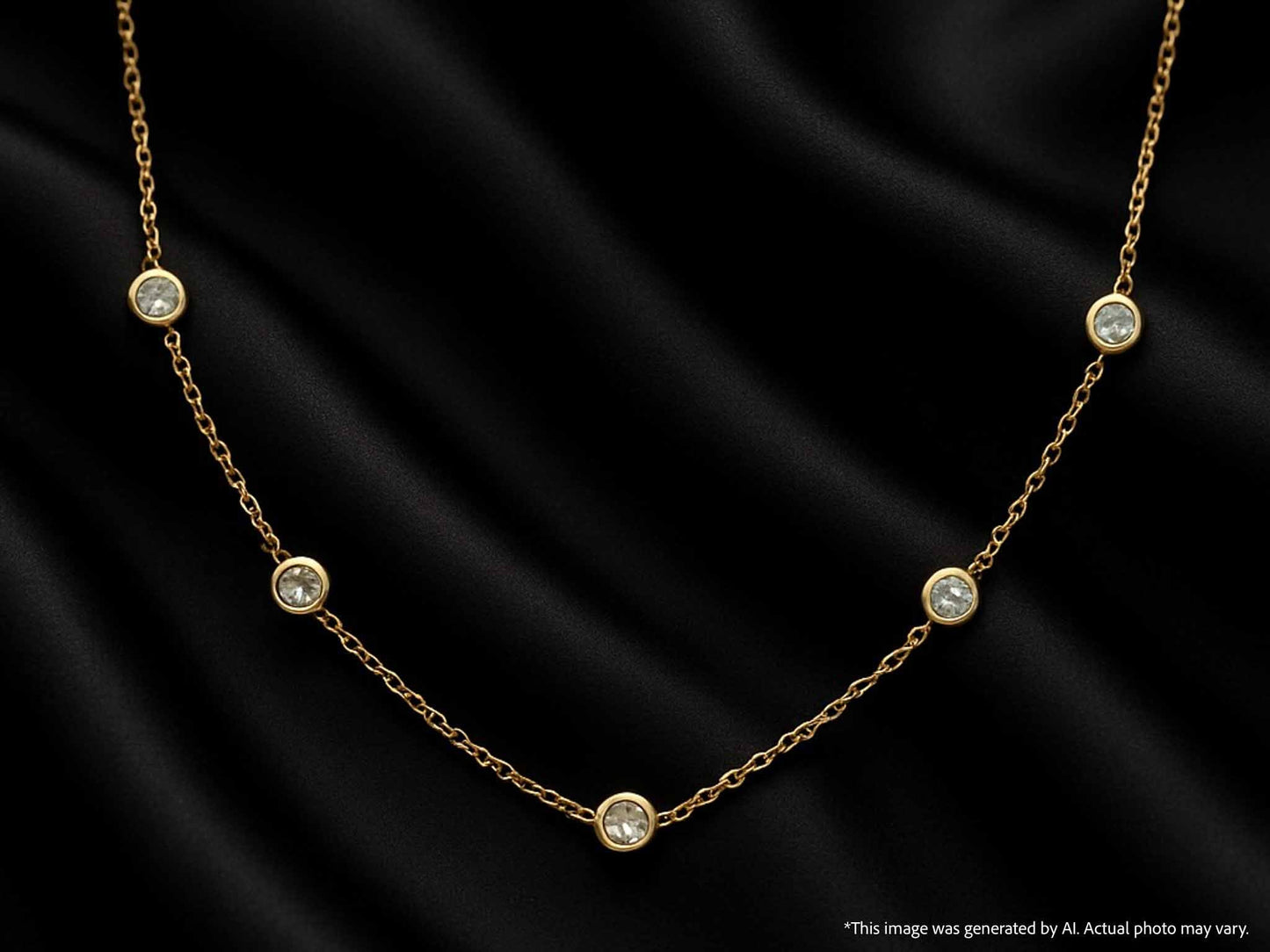 Gouden halscollier met natuurlijke diamanten