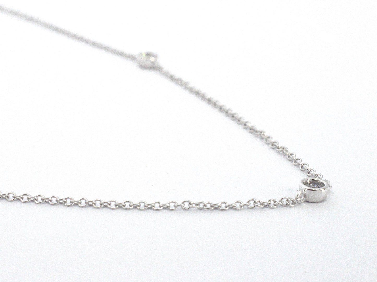 Witgouden halscollier met natuurlijke diamanten