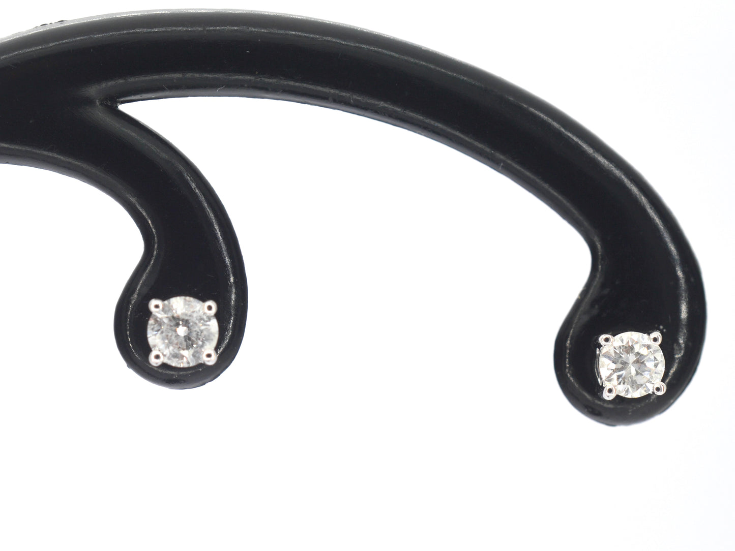 Witgouden oorbellen met diamant