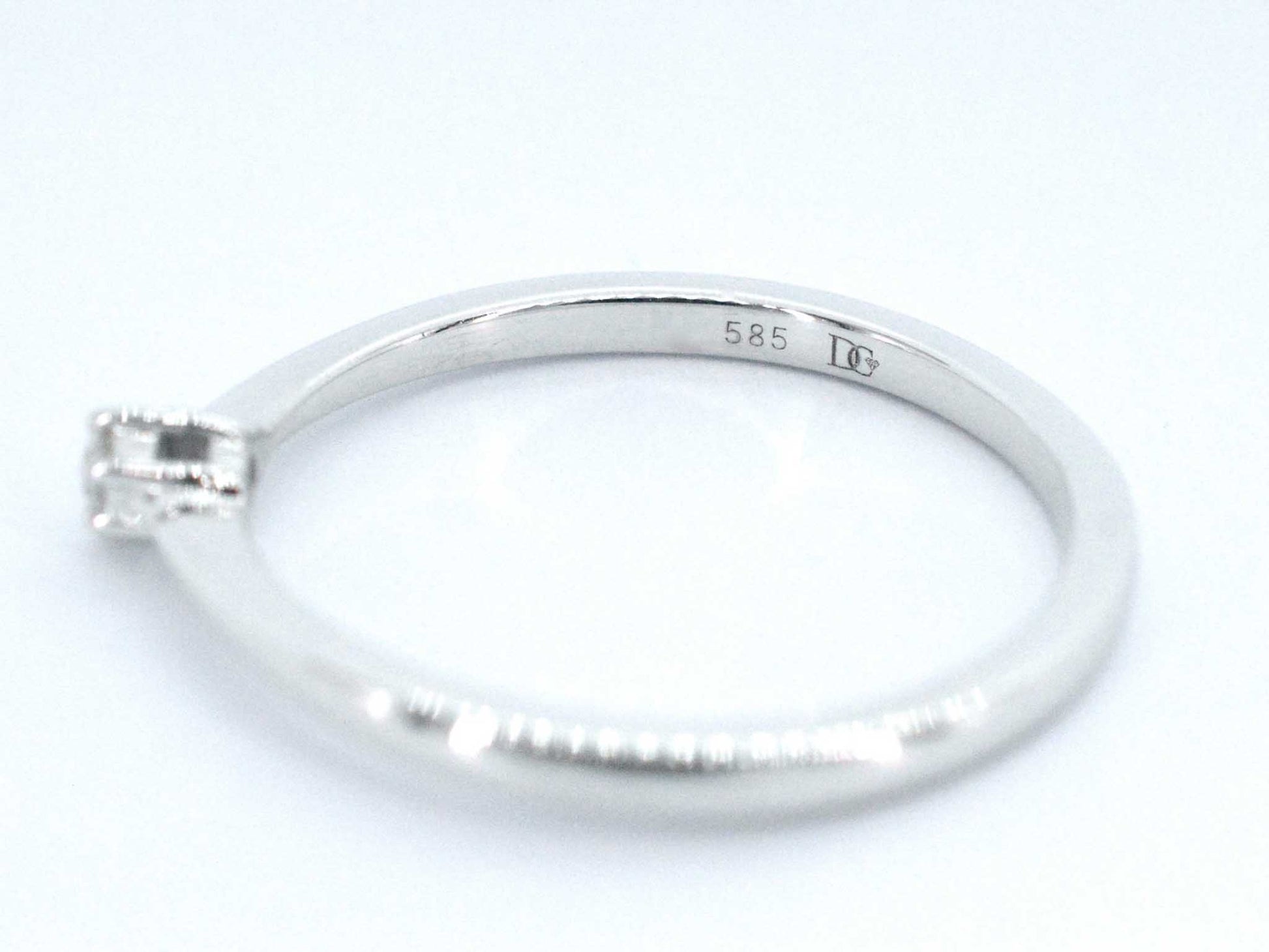 Witgouden ring solitaire met een briljant geslepen diamant 2501-7