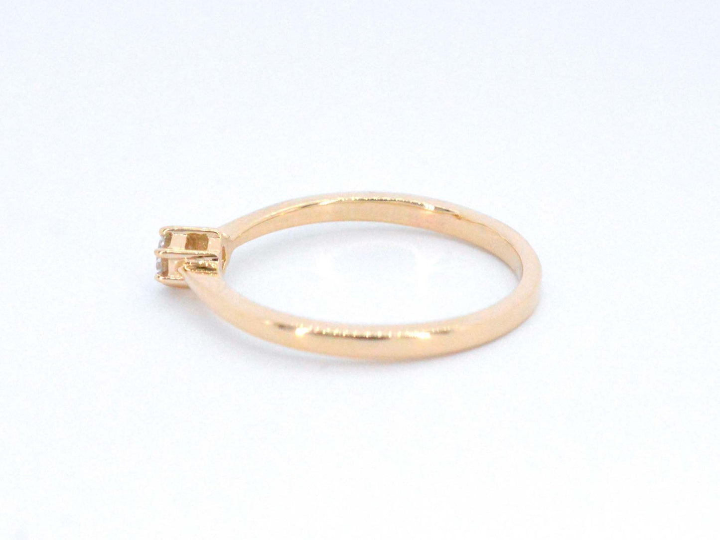 Gouden ring solitaire met een briljant geslepen diamant 2503-3