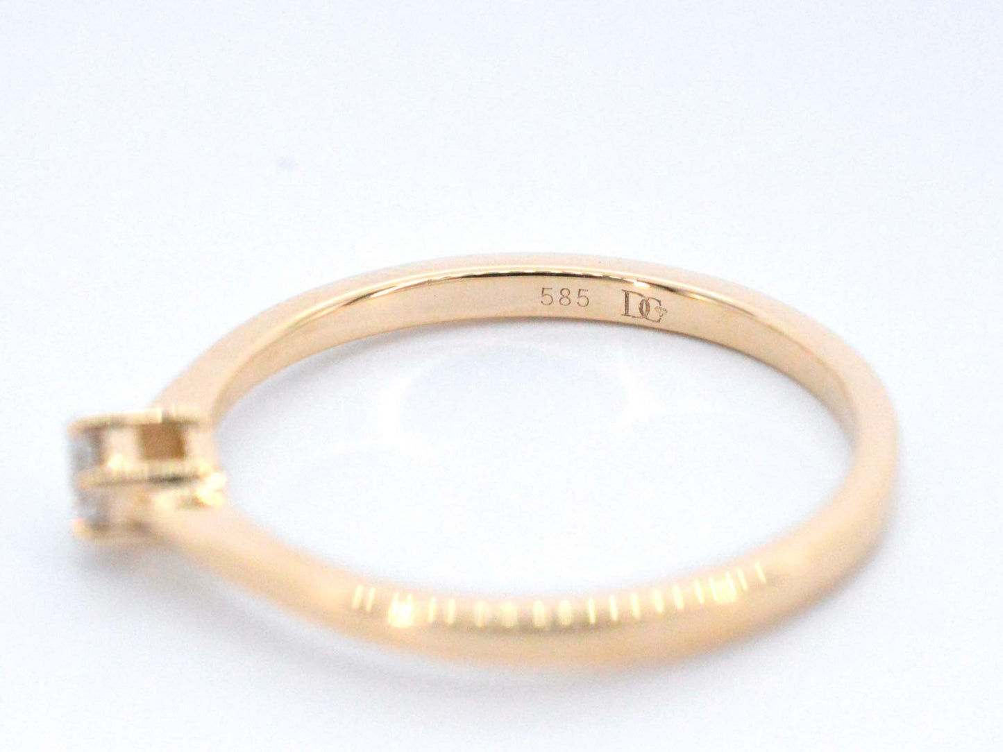 Gouden ring solitaire met een briljant geslepen diamant 2503-7