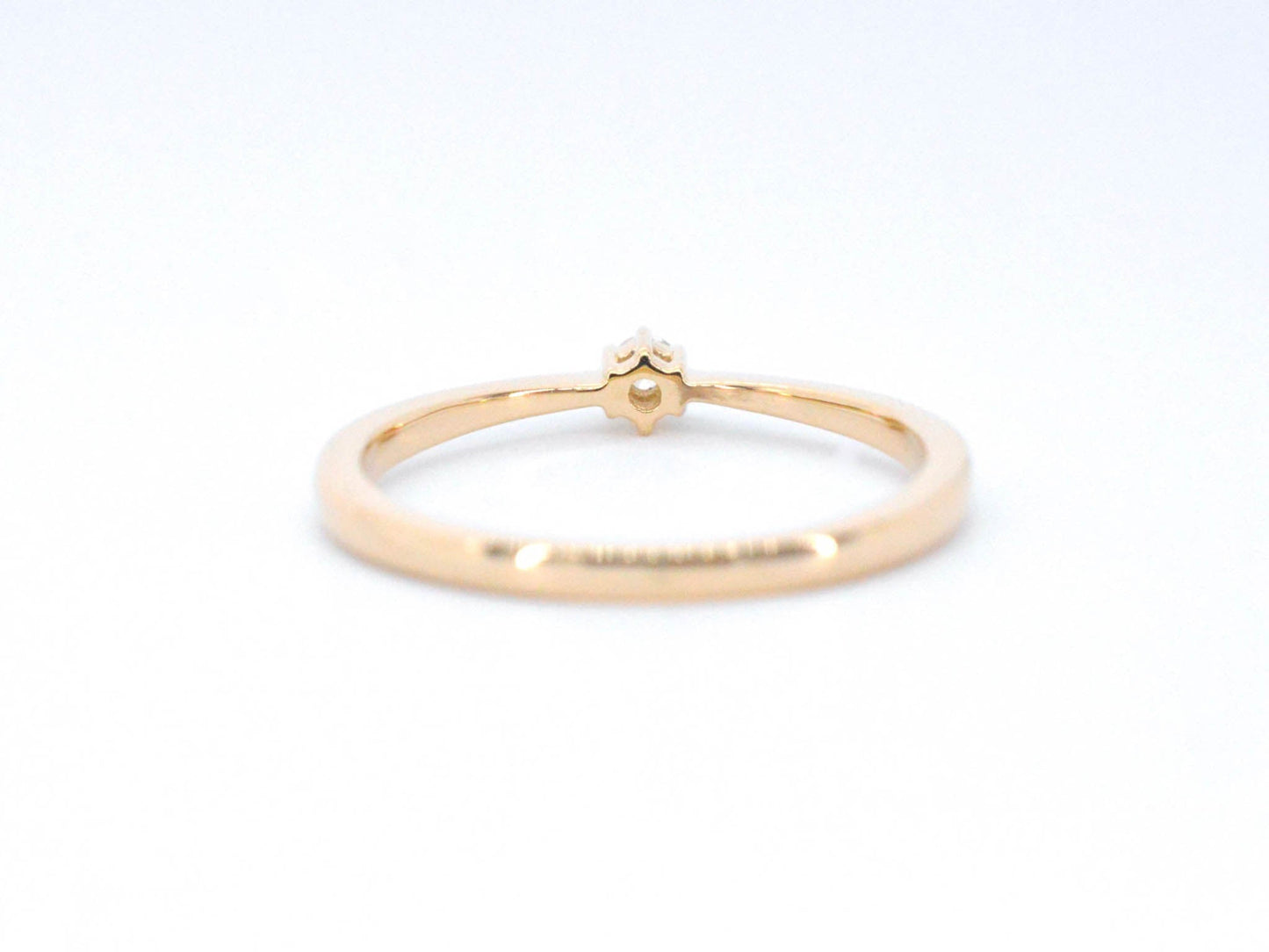 Gouden ring solitaire met een briljant geslepen diamant 2504-5