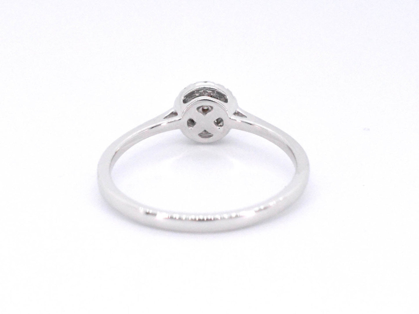 Witgouden ring met natuurlijke roze en witte diamant