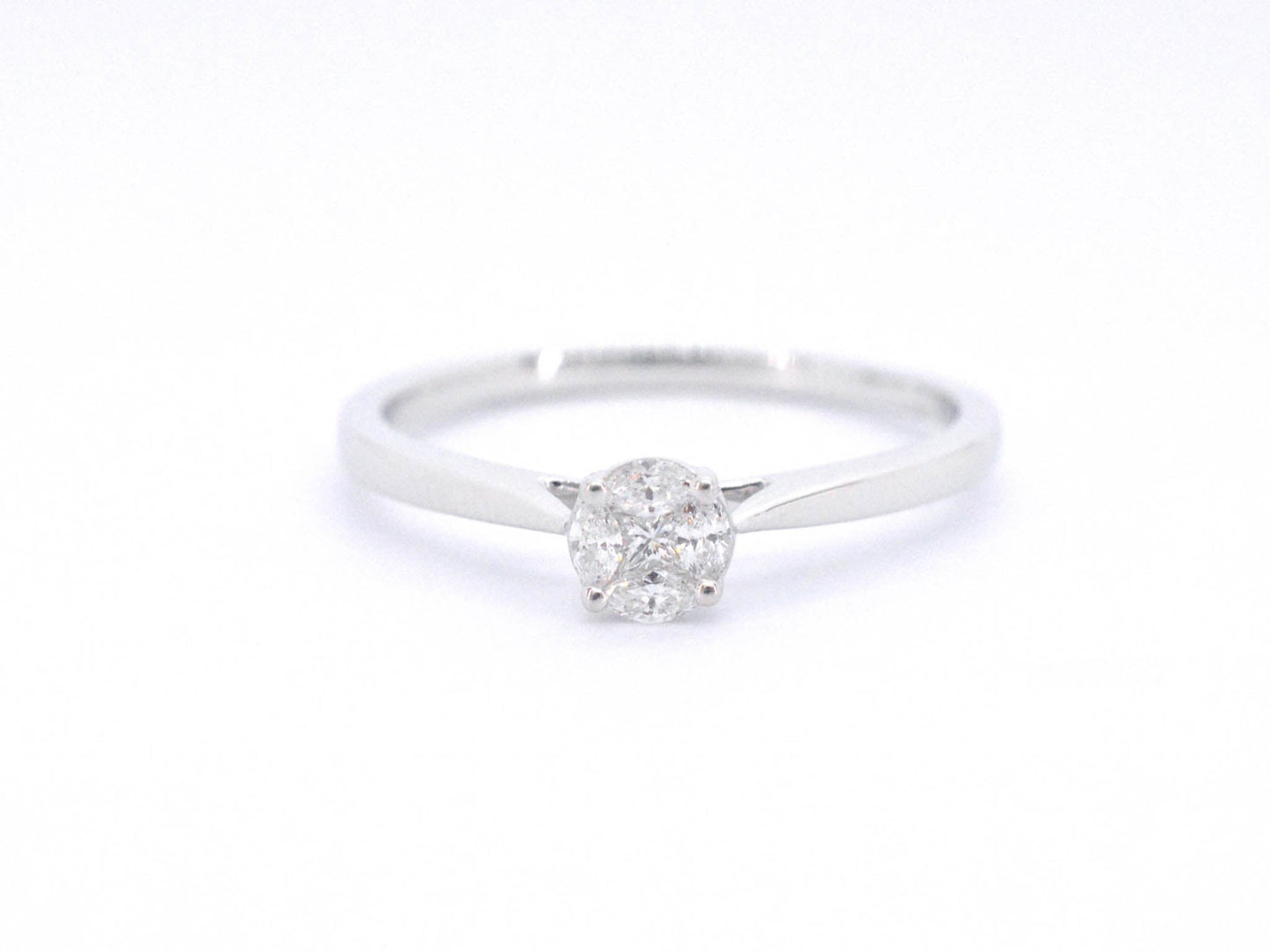 Witgouden ring met diamant