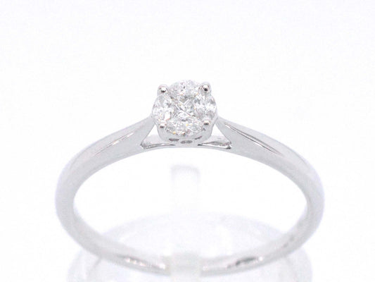 Witgouden ring met diamant