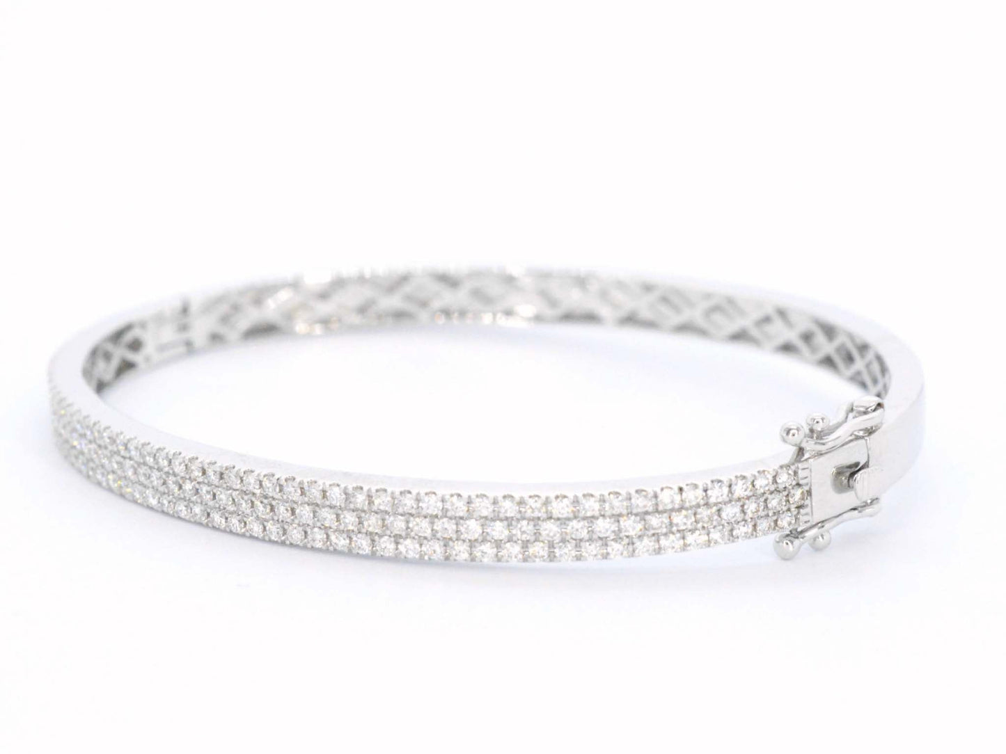 Witgouden vaste armband met briljant geslepen diamant 2520-2