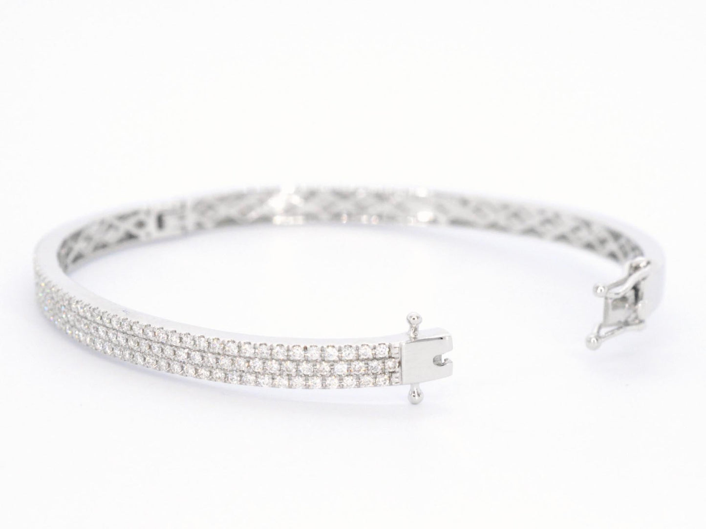 Witgouden vaste armband met briljant geslepen diamant 2520-3