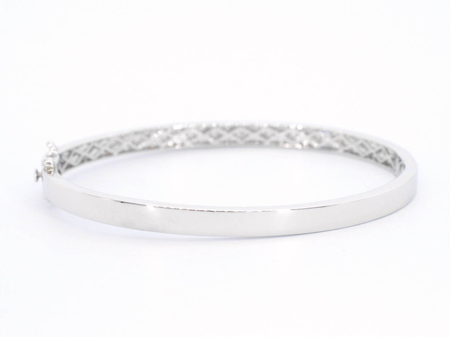 Witgouden vaste armband met briljant geslepen diamant 2520-4