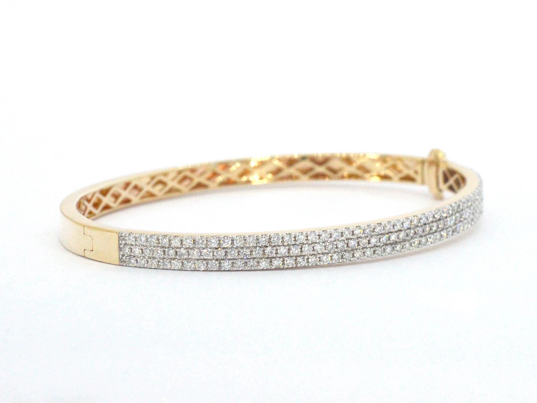 Gouden vaste armband met briljant geslepen diamant 2521-1