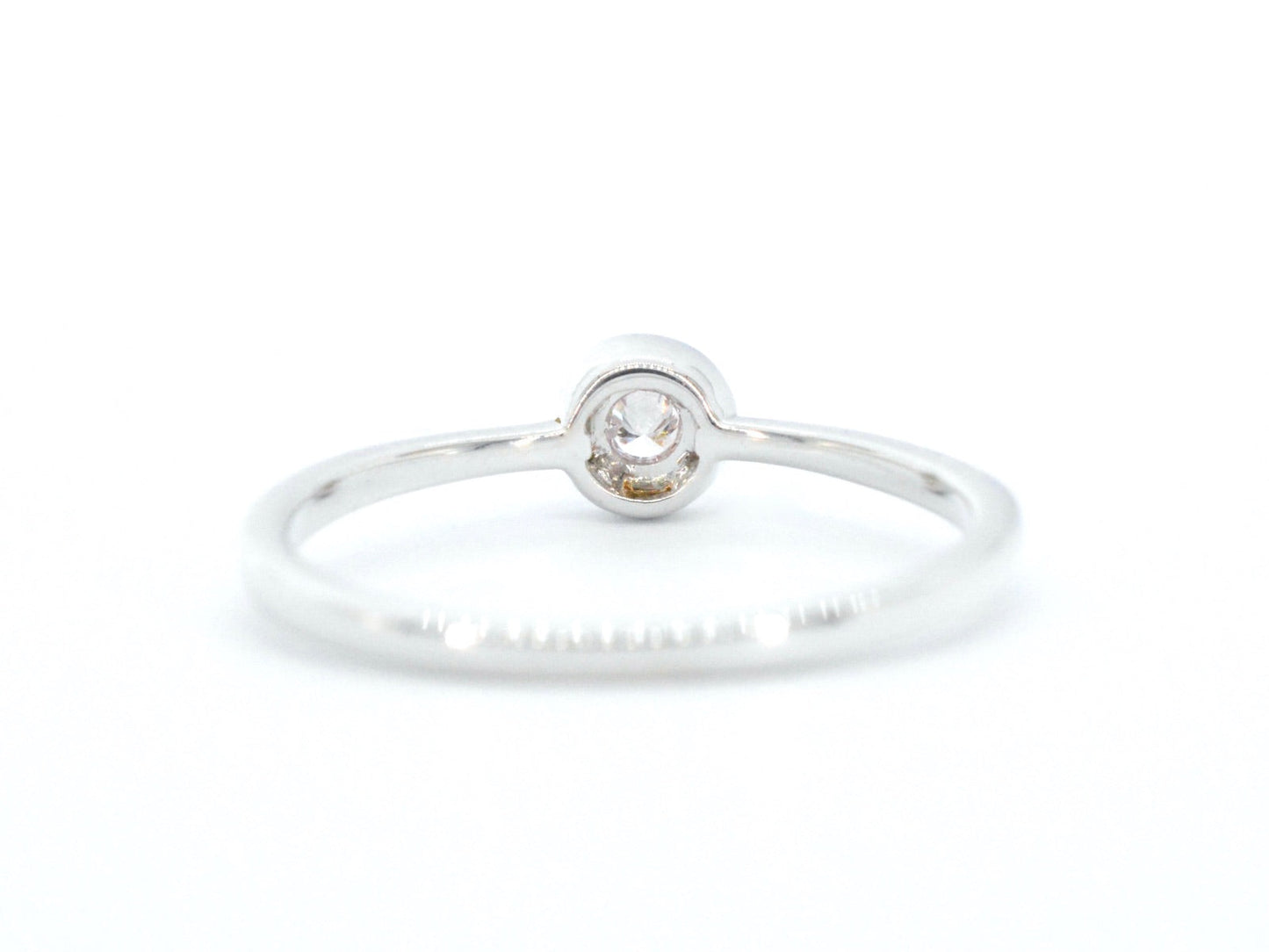 Witgouden ring met roze diamant