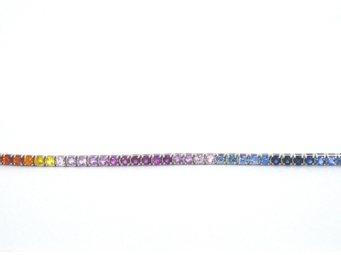 Gouden tennisarmband met 8.50 carat saffieren