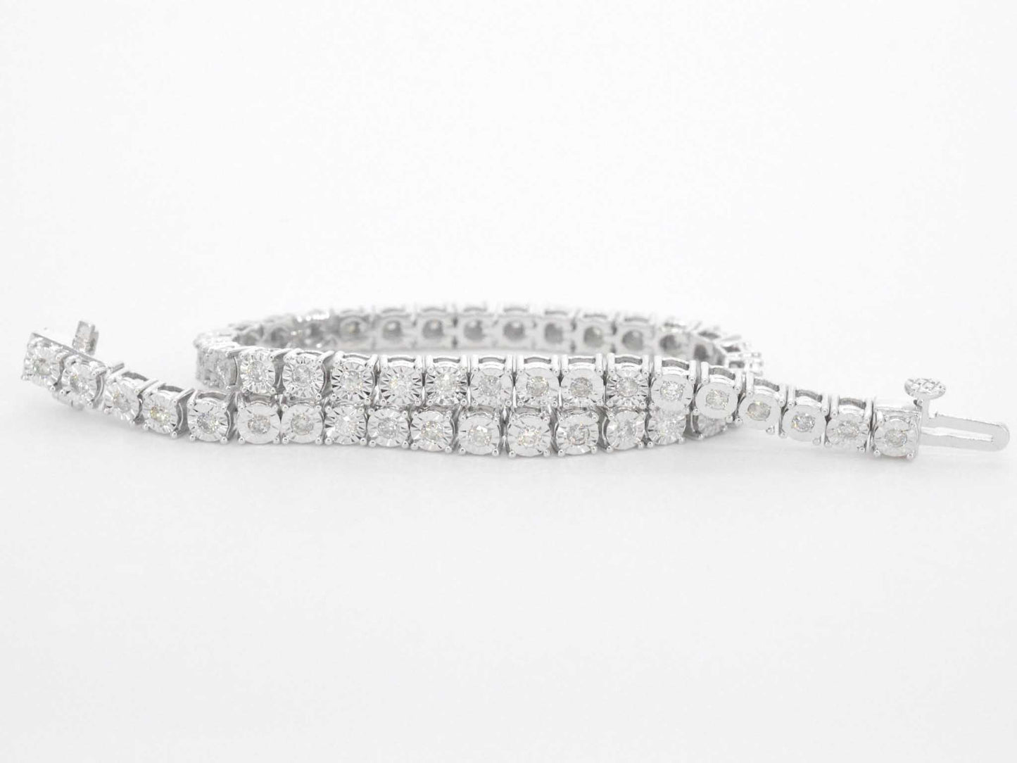 Witgouden tennisarmband met diamanten 1.00 carat