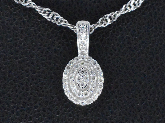 Witgouden hanger met diamanten