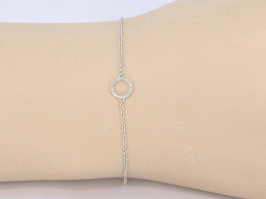 Witgouden armband met diamant