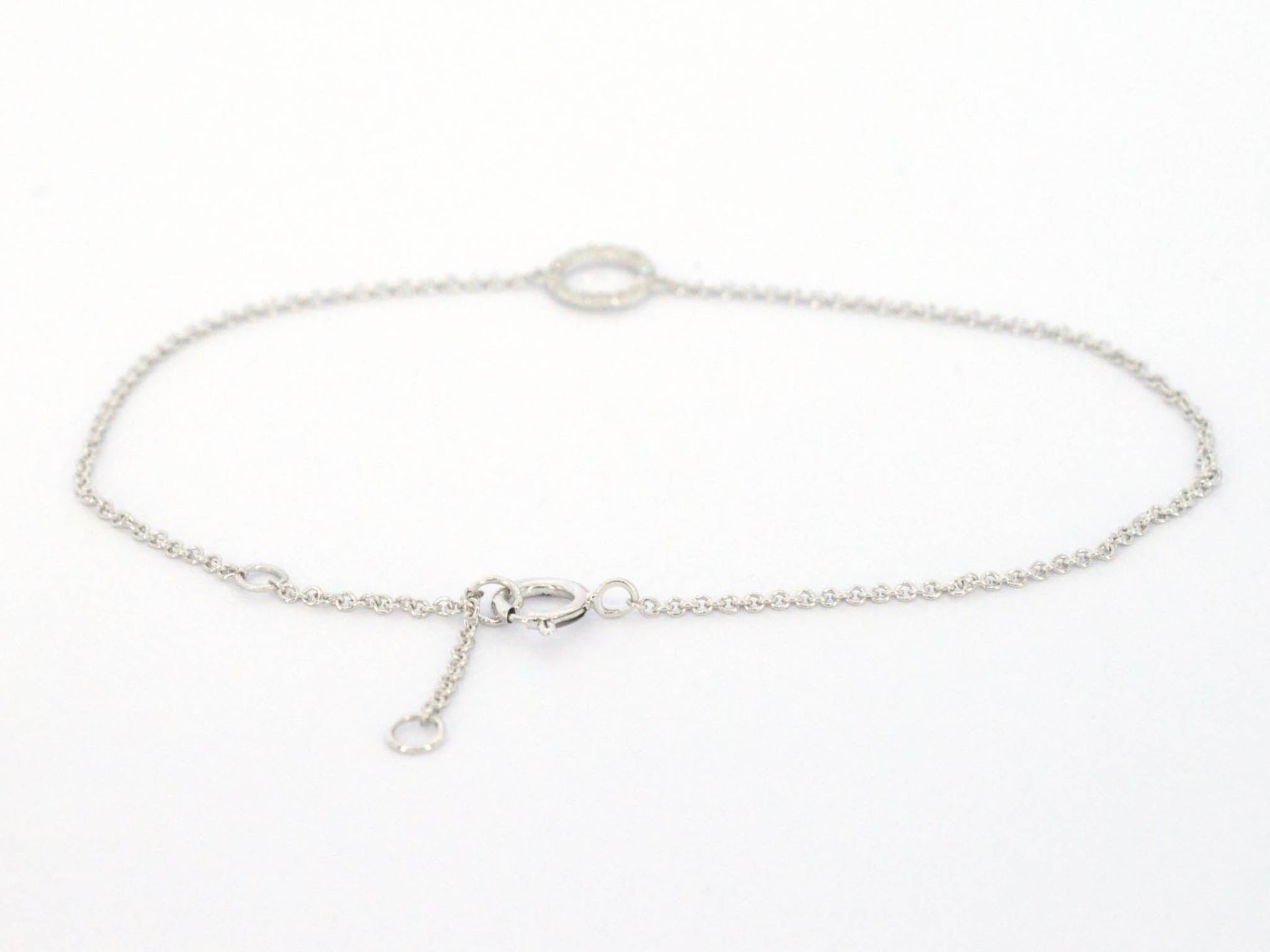 Witgouden armband met diamant 2608-1