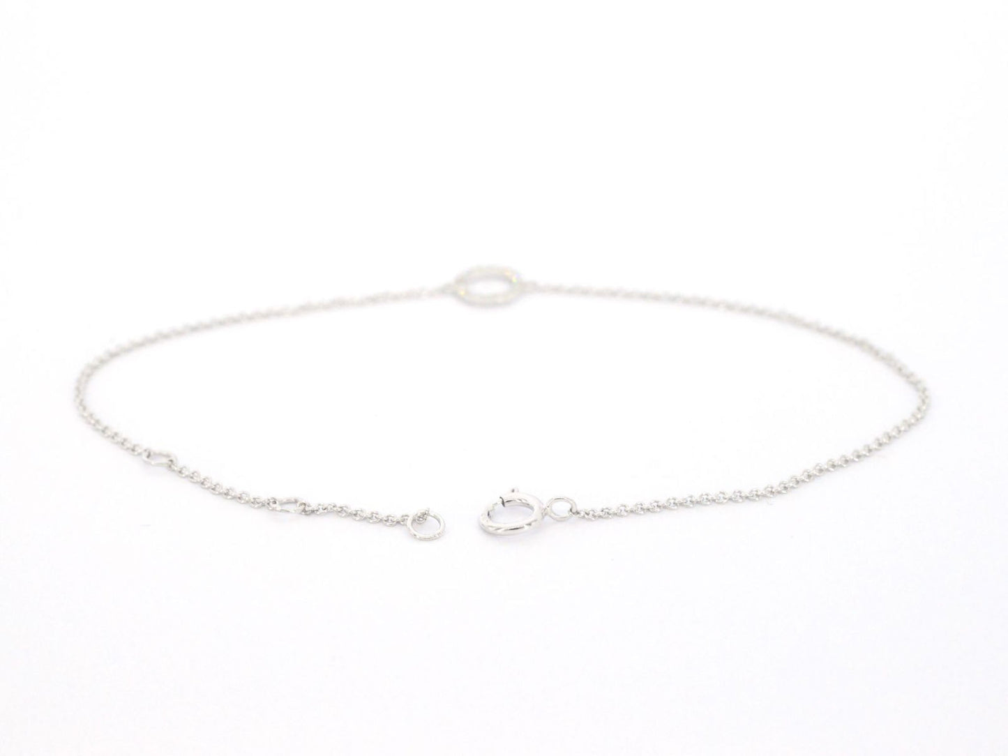 Witgouden armband met diamant 2608-2