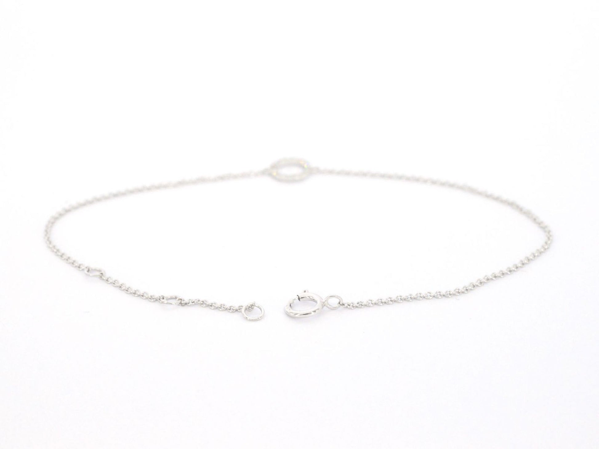 Witgouden armband met diamant 2608-2