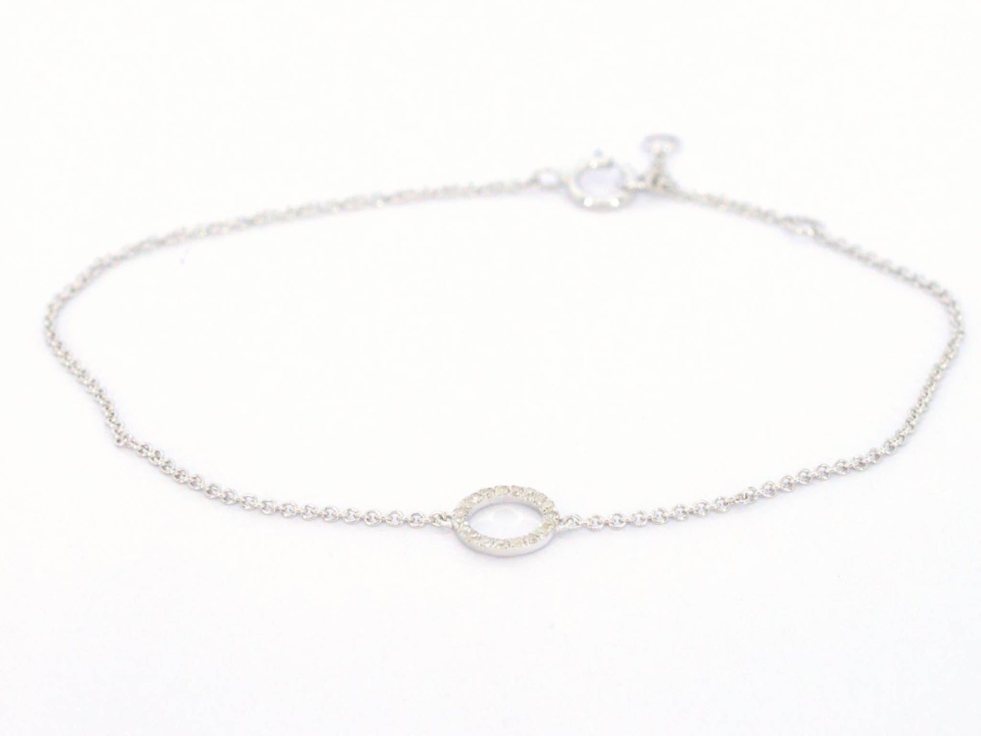 Witgouden armband met diamant 2608-5