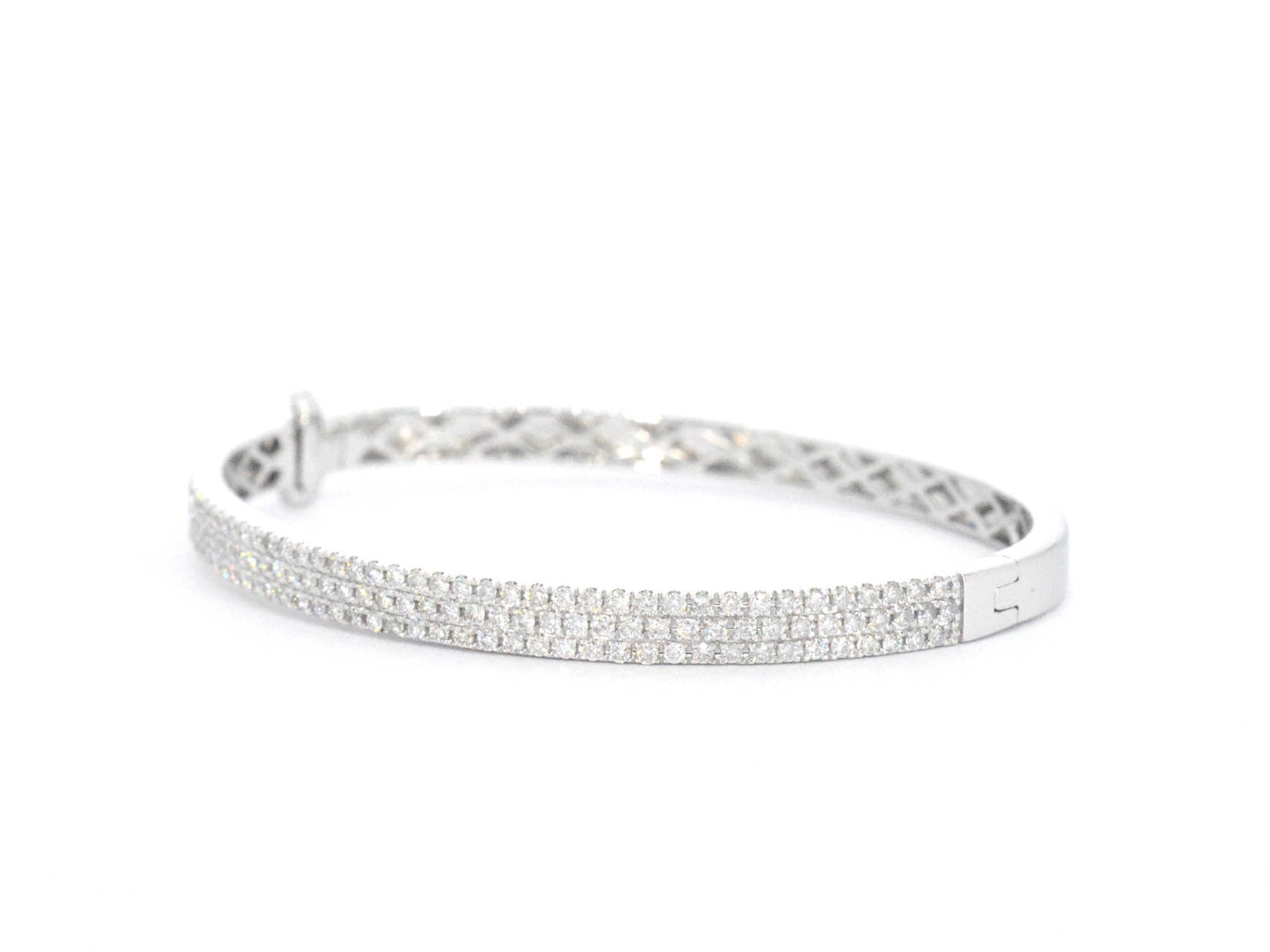 Witgouden vaste armband met briljant geslepen diamant 2618-2