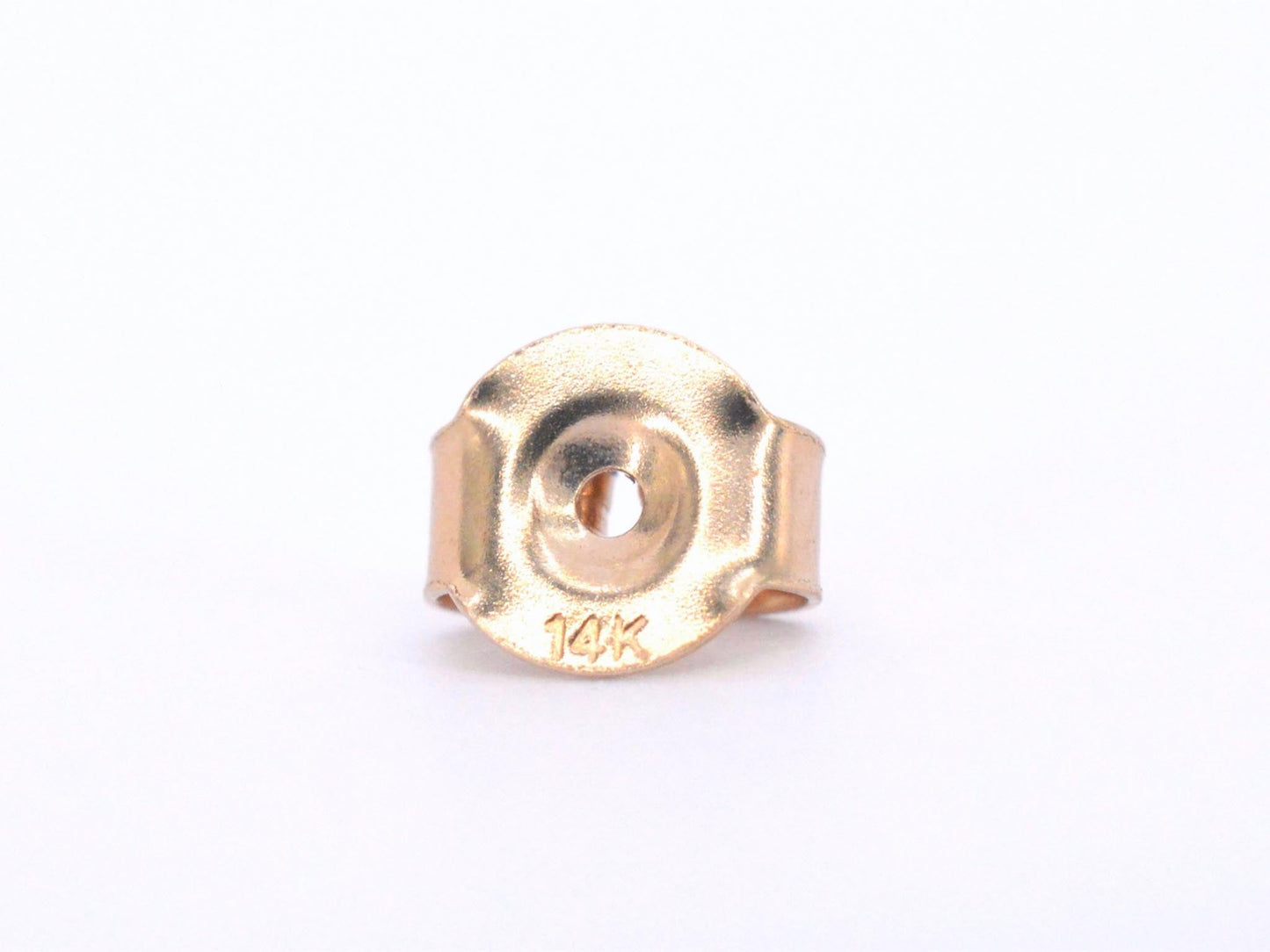 Rosegouden solitair oorbellen met champagne diamanten
