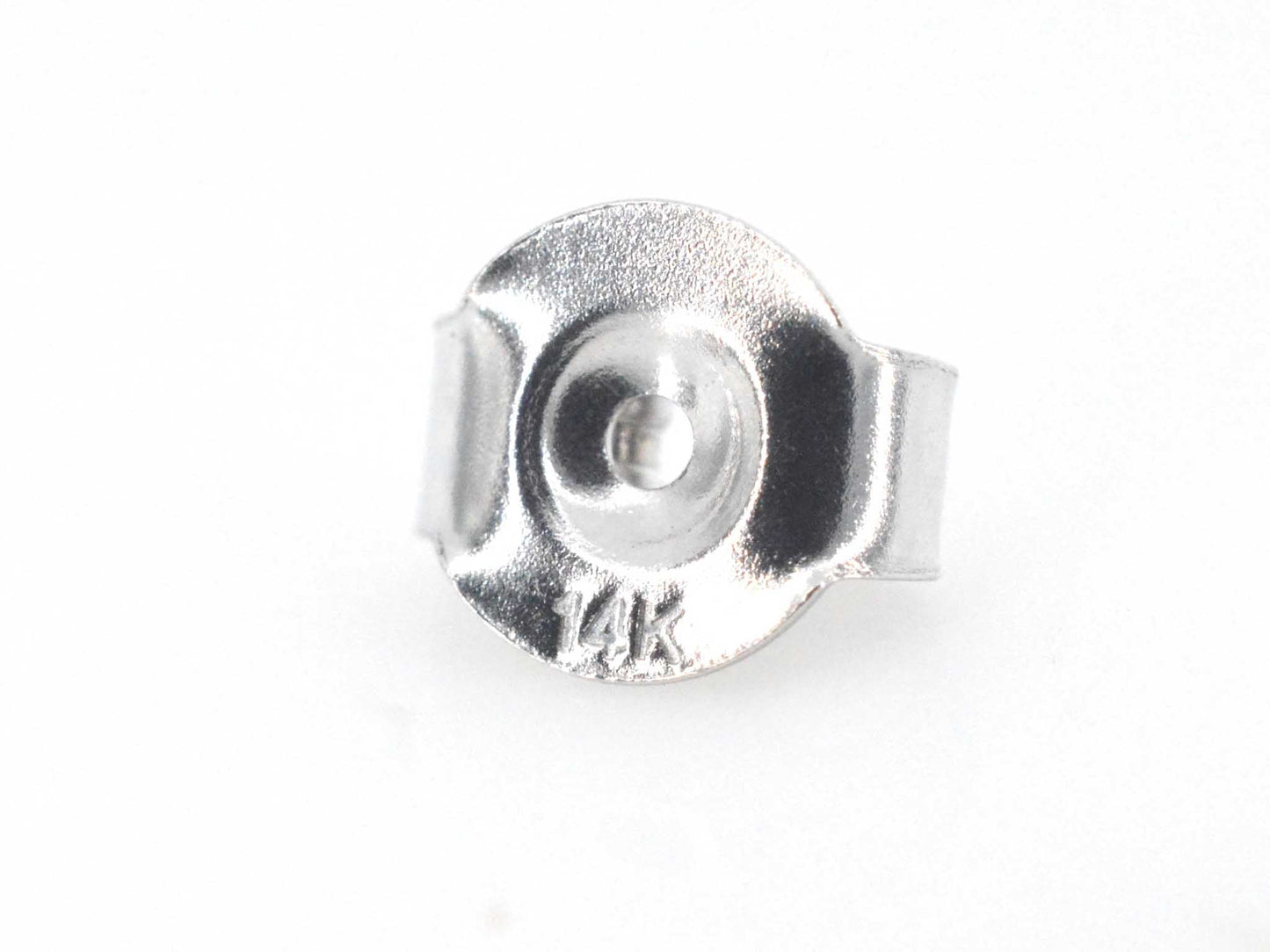Witgouden solitair oorbellen met cognac diamanten