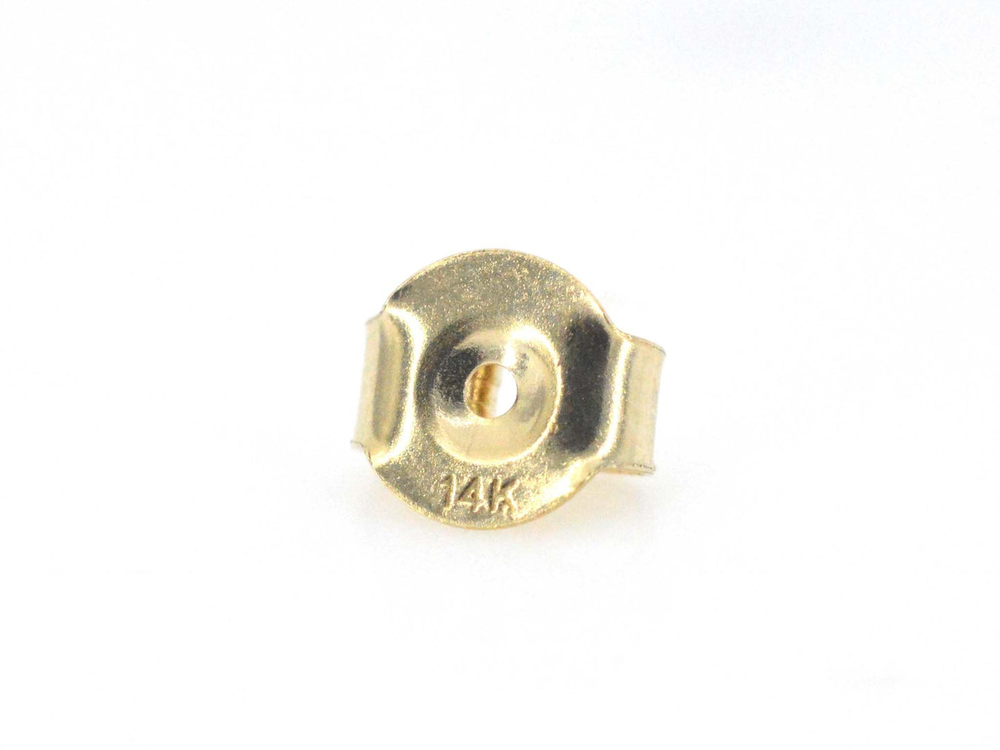Gouden solitair oorbellen met champagne diamanten