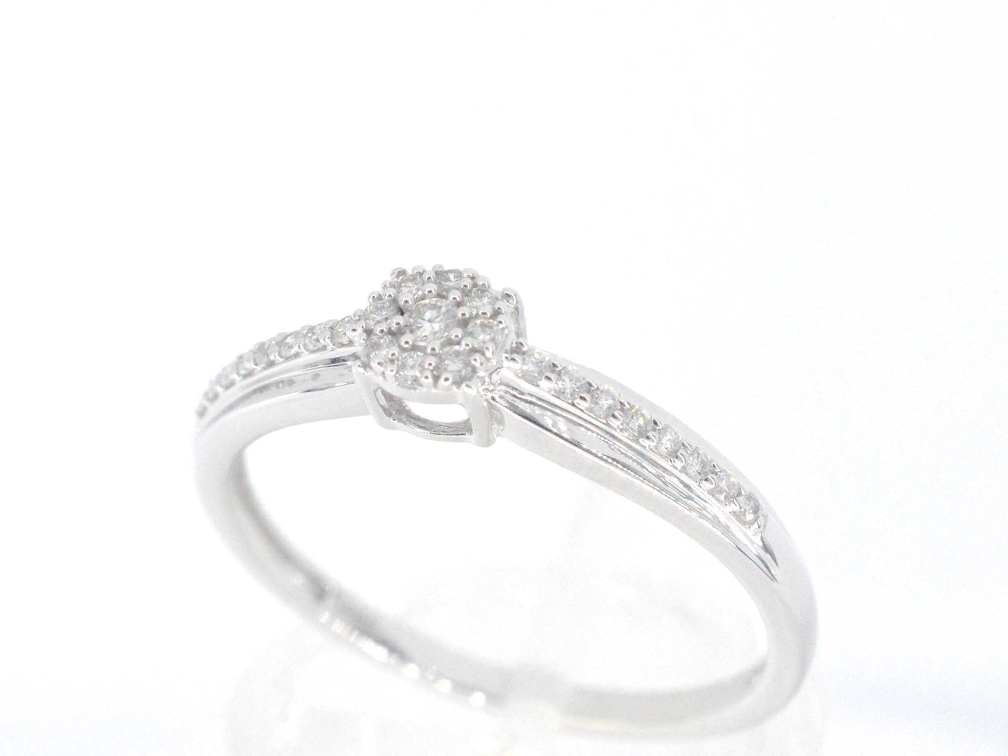 Witgouden ring met diamanten